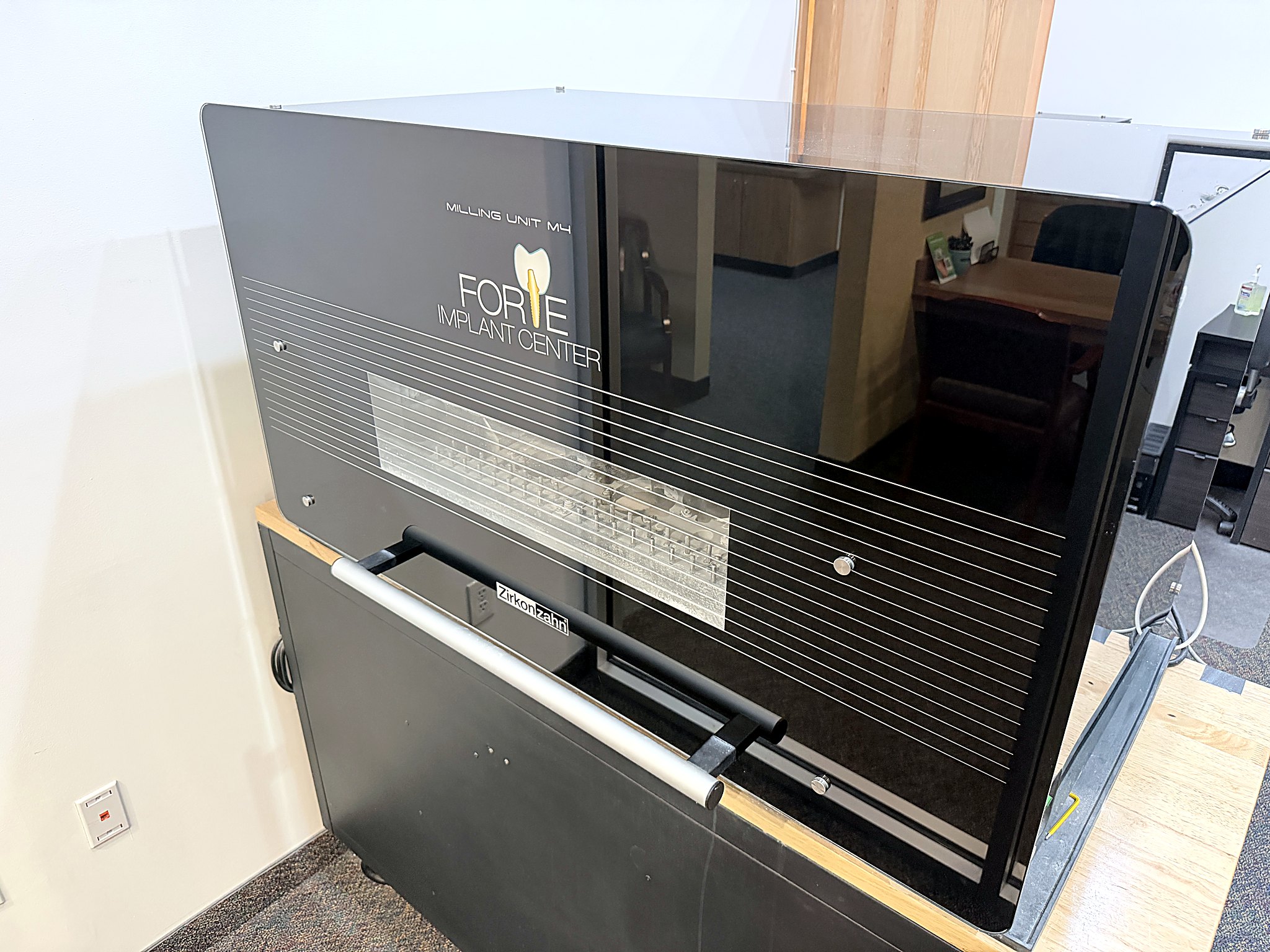 The in-house milling unit at Forte Implant Center